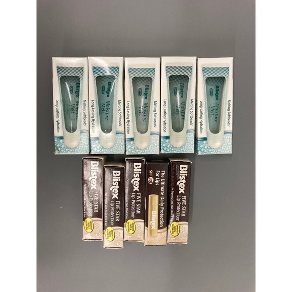 5 Tubes Blistex Moisture Melt Discontinued SPF 15 Lip Balm 3.5 ounces plus bonus - Picture 1 of 8
